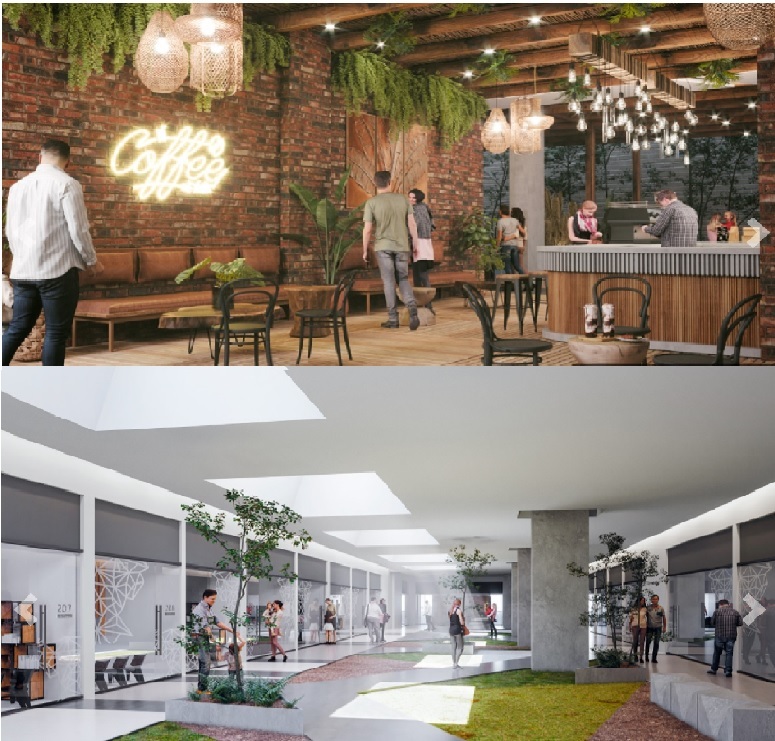 Renders de interiores procedentes del proyecto inmobiliario Crista Medical Mall, Medell&iacute;n