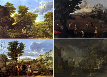 Montaje de Las cuatro estaciones de Nicolas Poussin
(1660-1664).