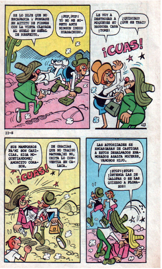 P&aacute;gina de un ejemplar de La familia Burr&oacute;n.