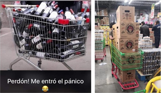 Compras de p&aacute;nico de bebidas alcoh&oacute;licas