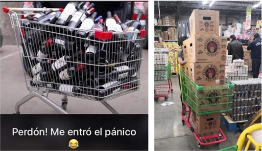 Compras de pánico de bebidas alcohólicas